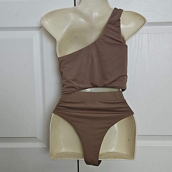 Myra Women's 2 Piece Swim Wear Small Chocolate Brown - Picture 4 of 16